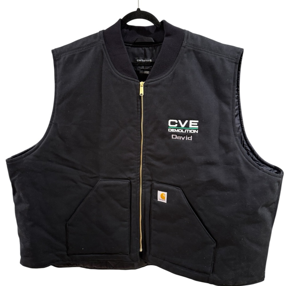 NEW Carhartt Black Work Vest with Logo ~ Men’s Big & Tall ~ Size 5X